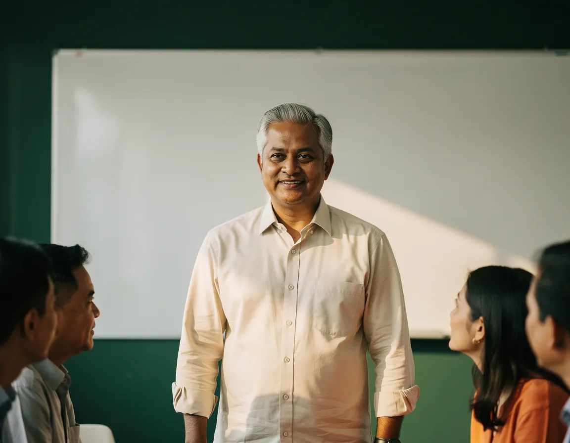 An experienced leader in a classroom