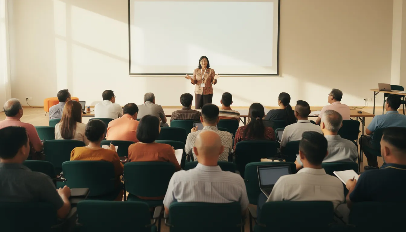 Training room with members